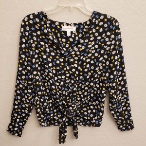 POPSUGAR  Tie front Juniors Blouse